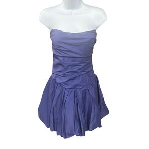 Lucy In The Sky Blue Strapless‎ Mini Bubble Dress Party Homecoming Sz Medium